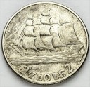 2 zł złote 1936 Żaglowiec Żaglówka Statek, stan 3