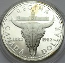1 Dolar 1982 Kanada Regina Bizon, SREBRO, stan L