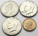 LOT Zestaw 4 x 1 dolar USA