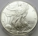 1 oz uncja One Silver Dollar dolar 2007 AG, 1-/1