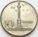 10 zł, złotych 1966 MAŁA Kolumna Zygmunta stan 1-