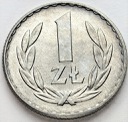 1 zł, jeden złoty 1967, stan 1/1-, RZADKA