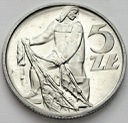 Rybak 5 zł złotych 1958 z Rybakiem, BAŁWANEK s1-/1