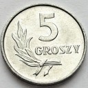 5 gr, pięć groszy 1958, stan 1