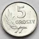 5 gr, pięć groszy 1962, stan 1-