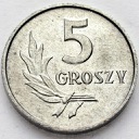 5 gr, pięć groszy 1968, stan 1