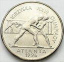 2 zł, złote 1995, Atlanta Zapasy, stan 1-