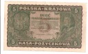 1919 5 Pięć Marek Polskich II Serja CV, stan 4
