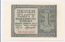 1941 1 zł Jeden Złoty, seria BD, stan 2