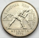 2 zł, złote 1995, Atlanta Zapasy, stan 1-