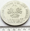 Medal Obrona Cywilna w Służbie Narodu biały