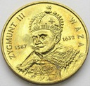 2 zł, złote 1998 Zygmunt III Waza, stan 1-