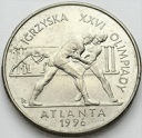 2 zł, złote 1995, Atlanta Zapasy, stan 1-