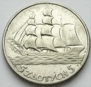 5 zł złotych Żaglowiec Żaglówka Statek 1936 st.2-