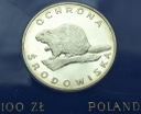 PRL 100 zł złotych 1978 Bóbr Ochrona Środowiska L-