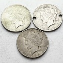 LOT 3 x 1 dolar 1922-1925 Peace Dollar
