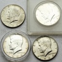 LOT 4 x 1/2 dolara 1964 half dollar Kennedy