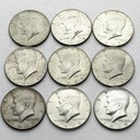 LOT 9 x 1/2 dolara 1965-1969 half dollar Kennedy