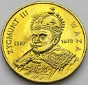 2 zł, złote 1998 Zygmunt III Waza, stan 1-