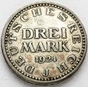 3 Marki Drei Mark 1924 J