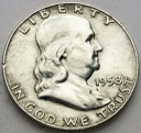 USA 1/2 dolara 1958 D Half Dollar Franklin