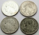 LOT 4 x 2 zł Głowa kobiety, INWESTYCJA AG SREBRO