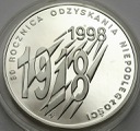 10 zł, złotych 1998, Niepodległość stan L-