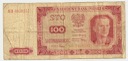 1948 100 zł, Sto Złotych, seria KH stan 5