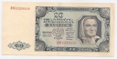 1948 20 zł, Dwadzieścia Złotych, seria BM, stan 3