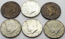LOT 6 x 1/2 dolara half dollar Kennedy