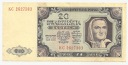 1948 20 zł, Dwadzieścia Złotych, seria KC, stan 3