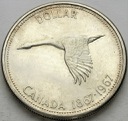 1 Dolar Dollar 1967 Gęś 100 lat, Kanada, stan 1-