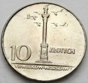 10 zł, złotych 1966 MAŁA Kolumna Zygmunta, stan 1-