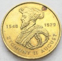 2 zł, złote 1996 Zygmunt II August, stan 2