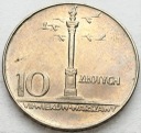 10 zł, złotych 1966 MAŁA Kolumna Zygmunta, stan 1-
