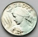 2 zł złote 1925 Kobieta i kłosy Filadelfia stan 1-