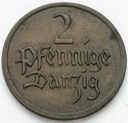 WMG, Wolne Miasto Gdańsk 2 fenigi 1926, stan 2