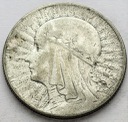 5 zł złotych Głowa kobiety 1934, stan 3