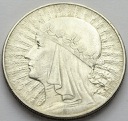 10 zł złotych Głowa kobiety 1933, stan 2