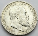3 Marki Drei Mark 1914 F, Wirtembergia, RZADKA