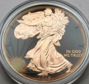 USA 1 Dolar 2015 uncja srebra plat. złotem 888 szt