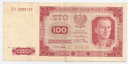 1948 100 zł, Sto Złotych, seria ET stan 4