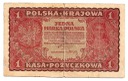 1919 1 Jedna Marka Polska I Serja EL, stan 3-