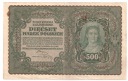 1919 500 Pięćset Marek Polskich I Serja BF stan 3-