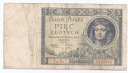 1930 5 zł Pięć złotych Ser. BL, stan 4-