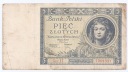 1930 5 zł Pięć złotych Ser. ET, stan 4