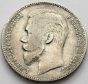 1 Rubel 1901 FZ Rosja Mikołaj II, stan 3