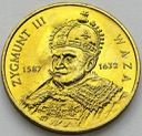 2 zł, złote 1998 Zygmunt III Waza, stan 1-