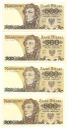 1979-82 LOT 4 x 500 zł złotych, seria BS, DU, FE