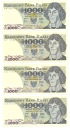 1982 4 x 1000 zł złotych, seria KB, GD, GT, HW